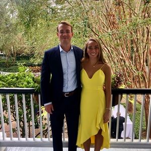 ALICE & OLIVIA Yellow Cocktail Midi Dress - Size 2